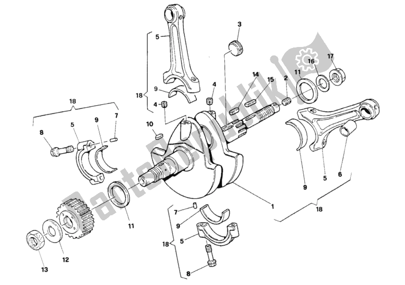 Toutes les pièces pour le Vilebrequin My92 du Ducati Paso 907 I. E. 1993